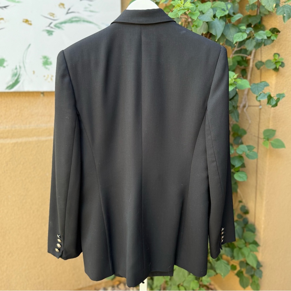 RALPH LAUREN Blazer w/Crest, Black Wool, Size 10 - Picture 7 of 13